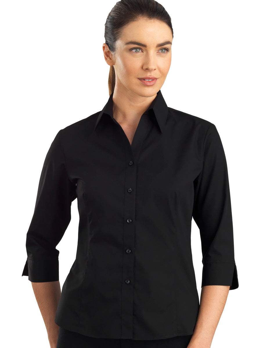 Women's 3/4 Sleeve Poplin Shirt