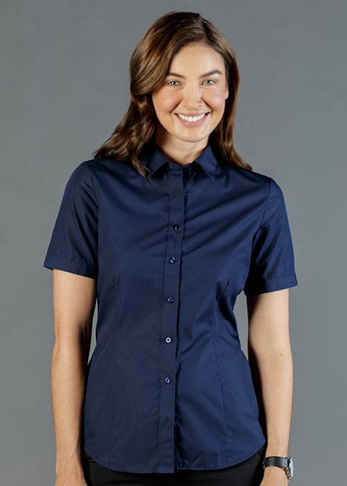Ladies' Short Sleeve Poplin Shirt