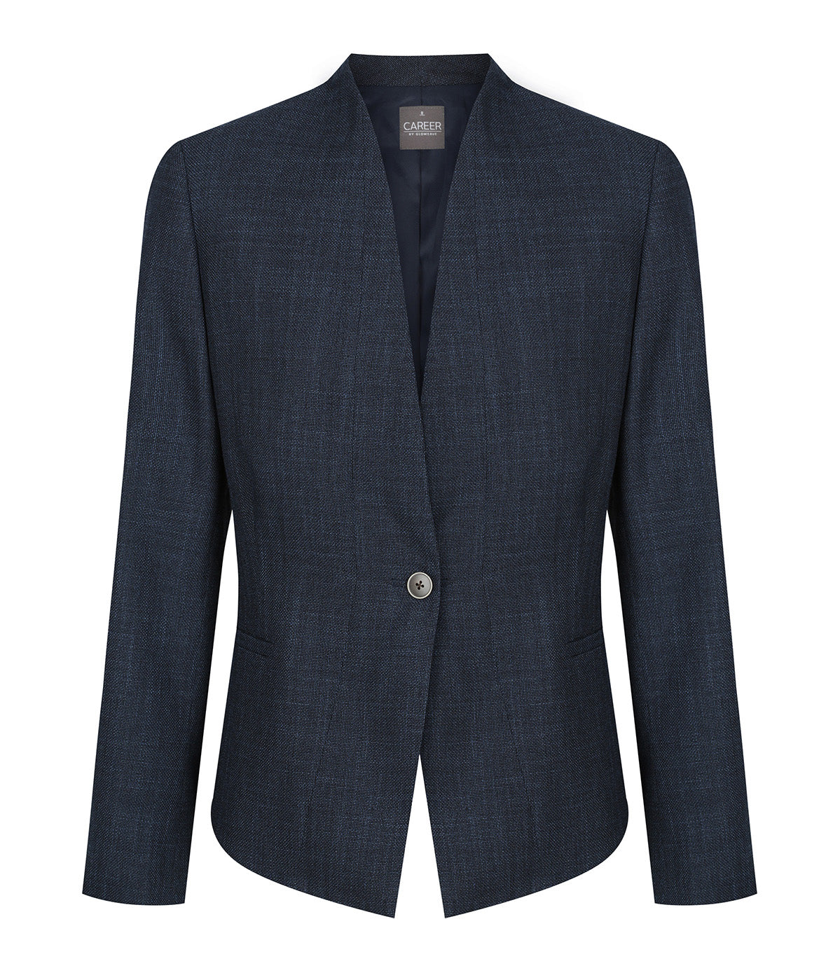 Womens Claremont Collarless Textured Jacket