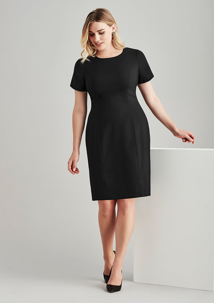 Women's Comfort Wool Stretch Short Sleeve Shift Dress