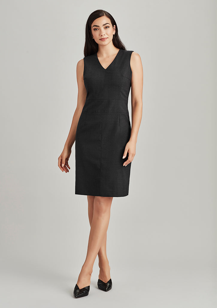 Women's Comfort Wool Stretch Sleeveless V-Neck Dress