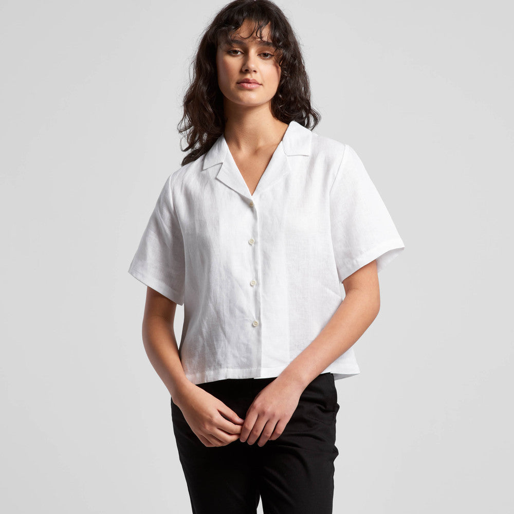 Women's Linen Short Sleeve Shirt