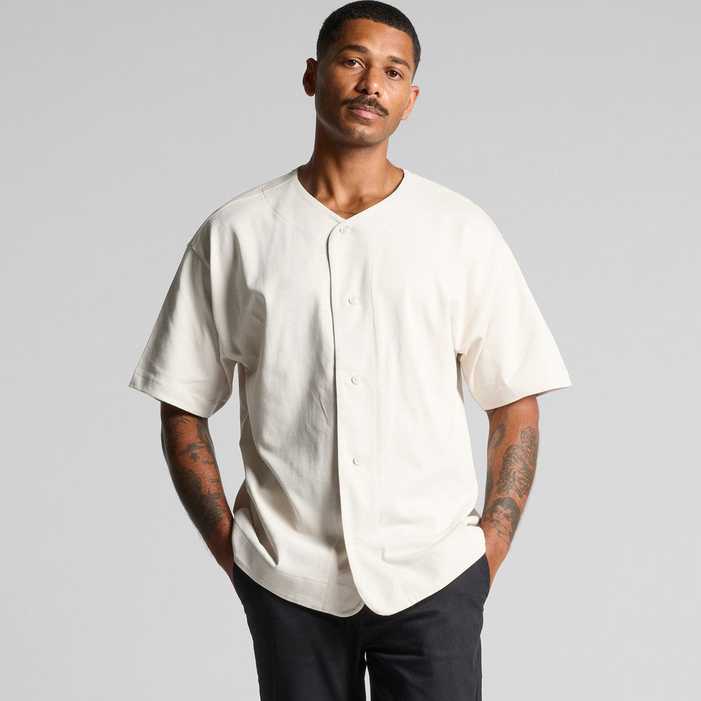 Men's Heavy Baseball Jersey Short Sleeve Shirt
