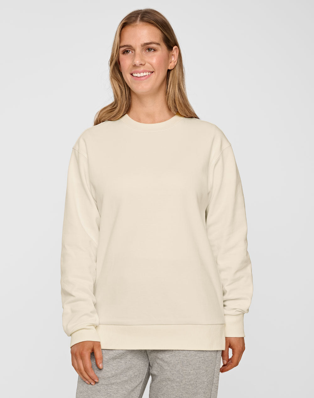 Unisex CVC Crew Neck Sweater