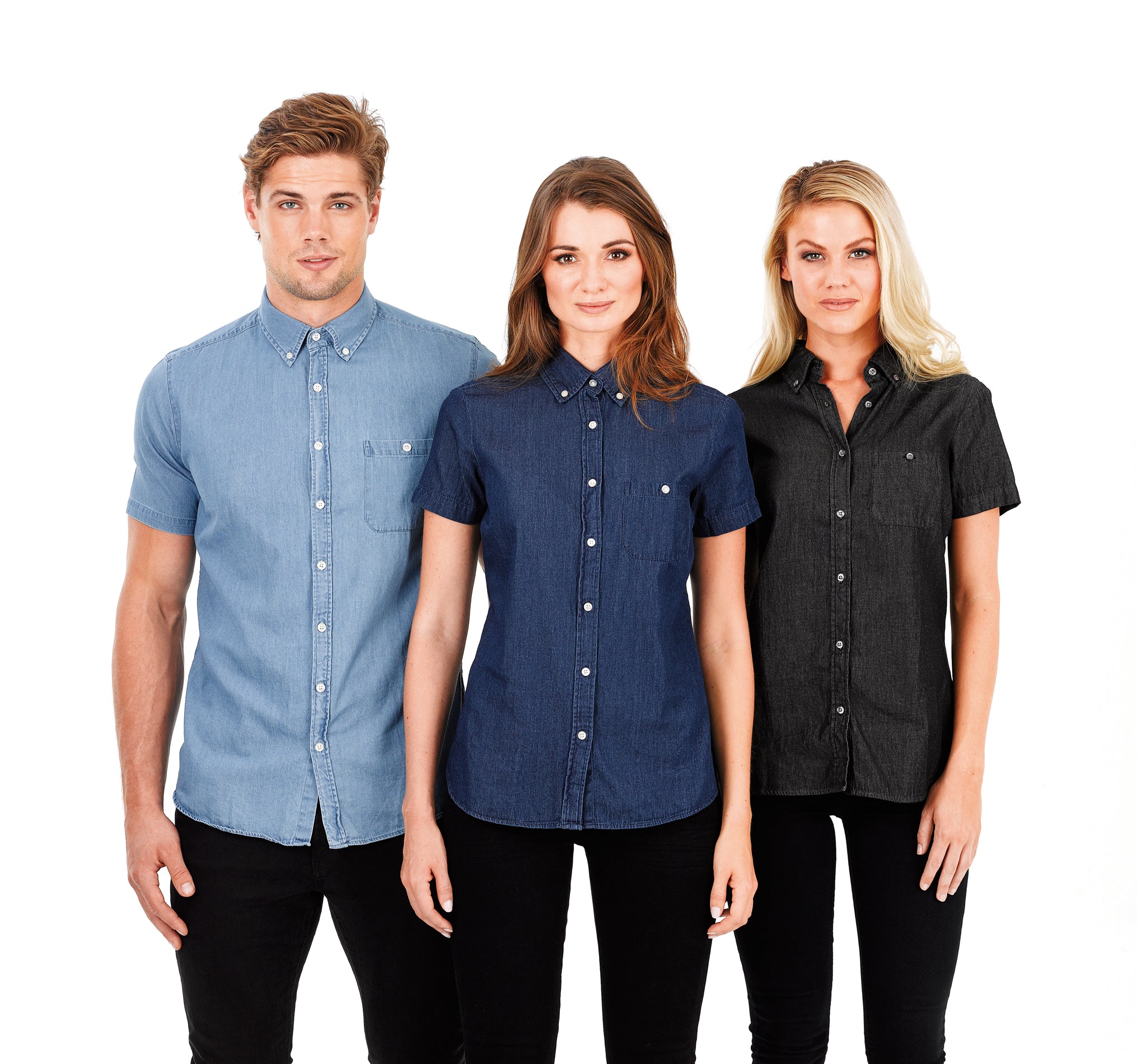 Ladies' Dylan Denim Short Sleeve Shirt