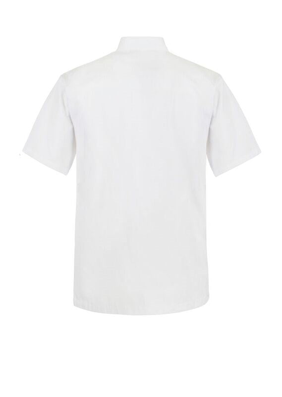 Short Sleeve Unisex Chef Tunic with Hidden Studs