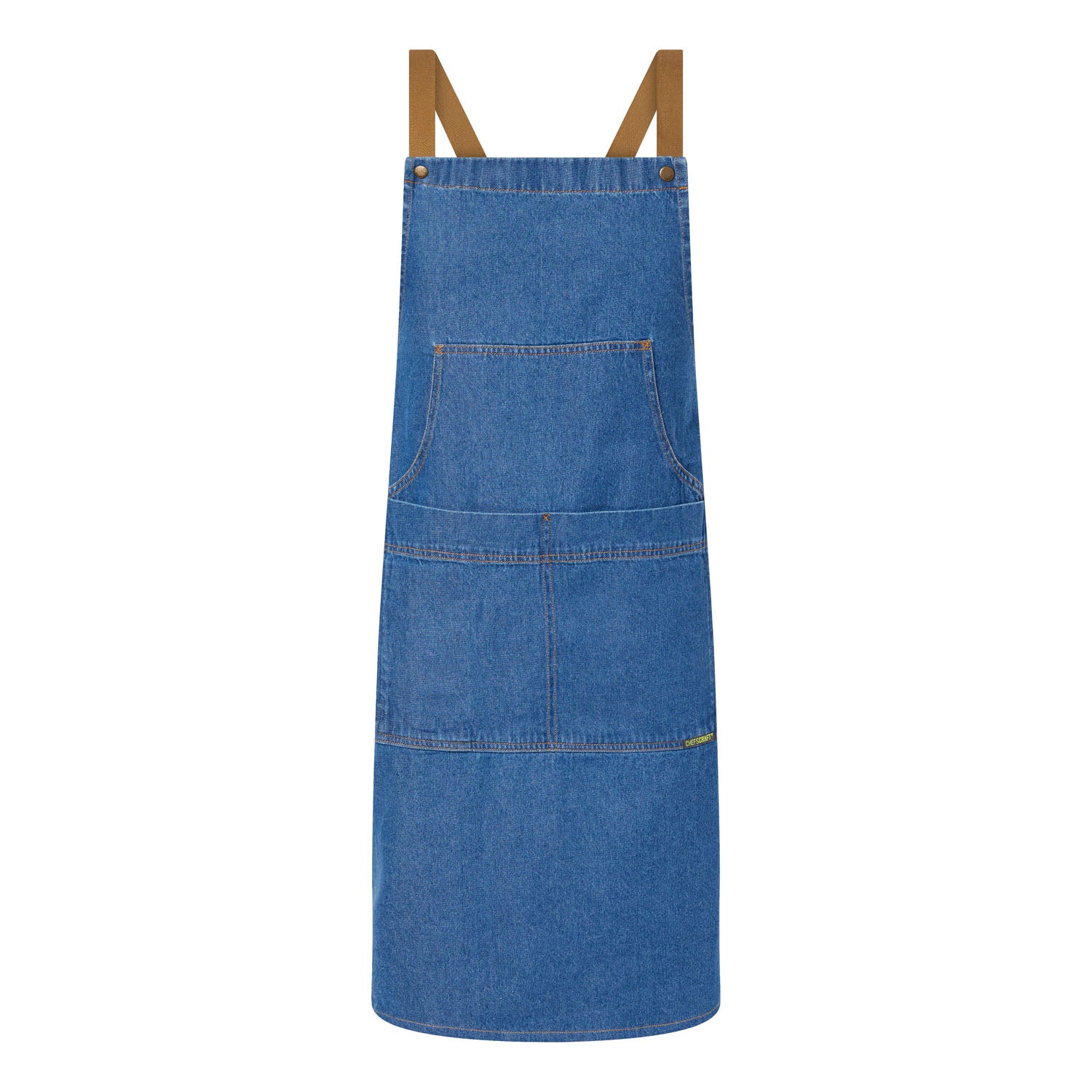 Denim Bib Apron With Pocket