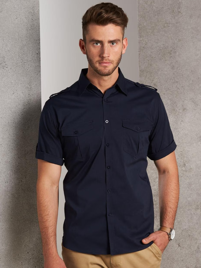 Men's Short Sleeve Military Shirt