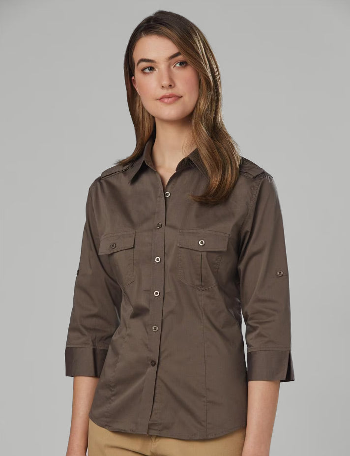 Women's 3/4 Sleeve Military Shirt