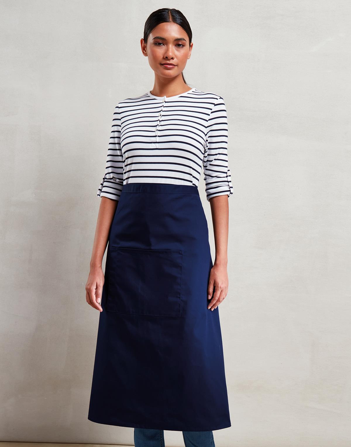 Colours Collection Bar Waist Apron with Pocket