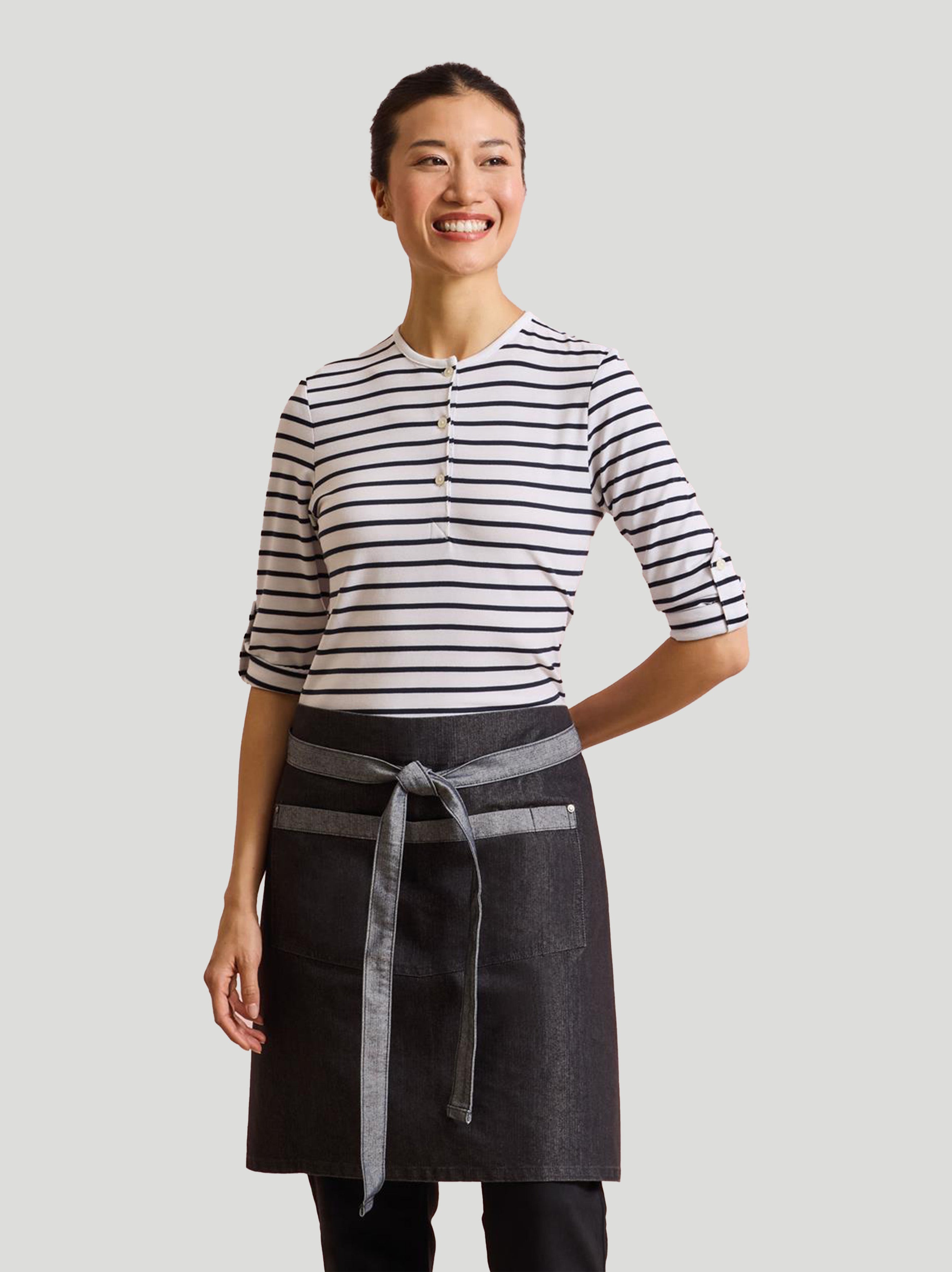 Domain Contrast Denim Waist Apron