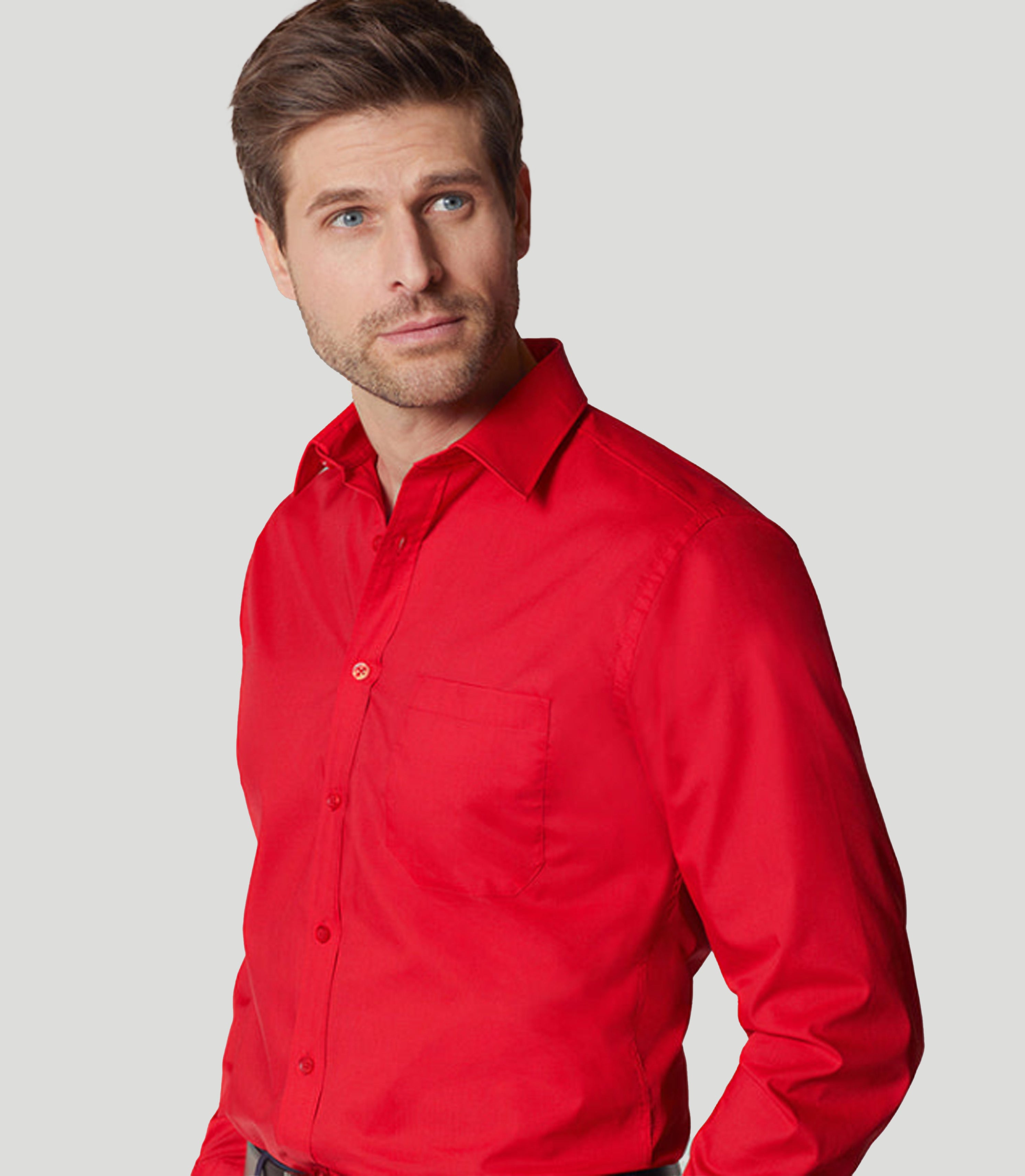 Men's Long Sleeved Poplin Shirt