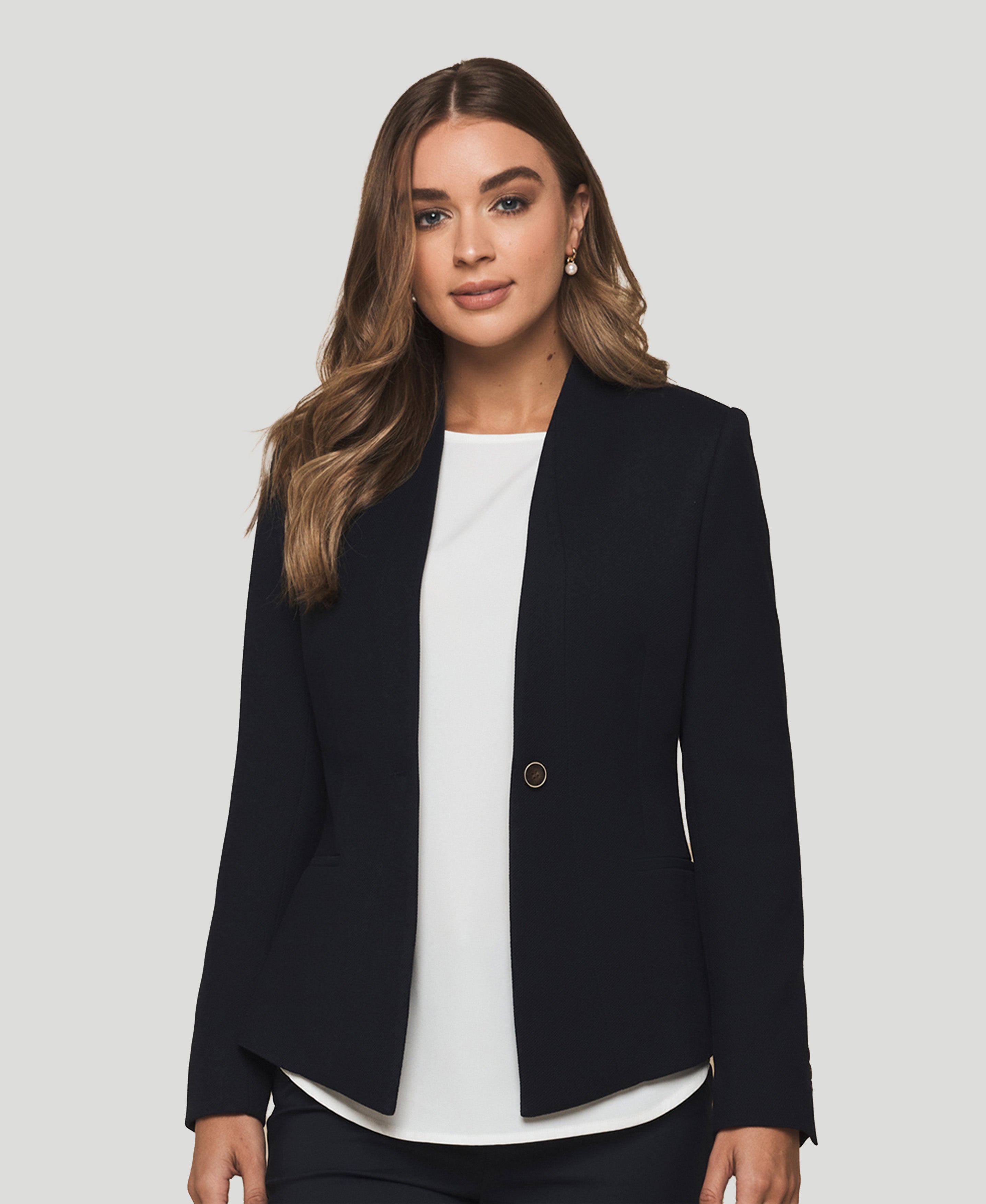 Womens Bronte Textured Collarless Jacket