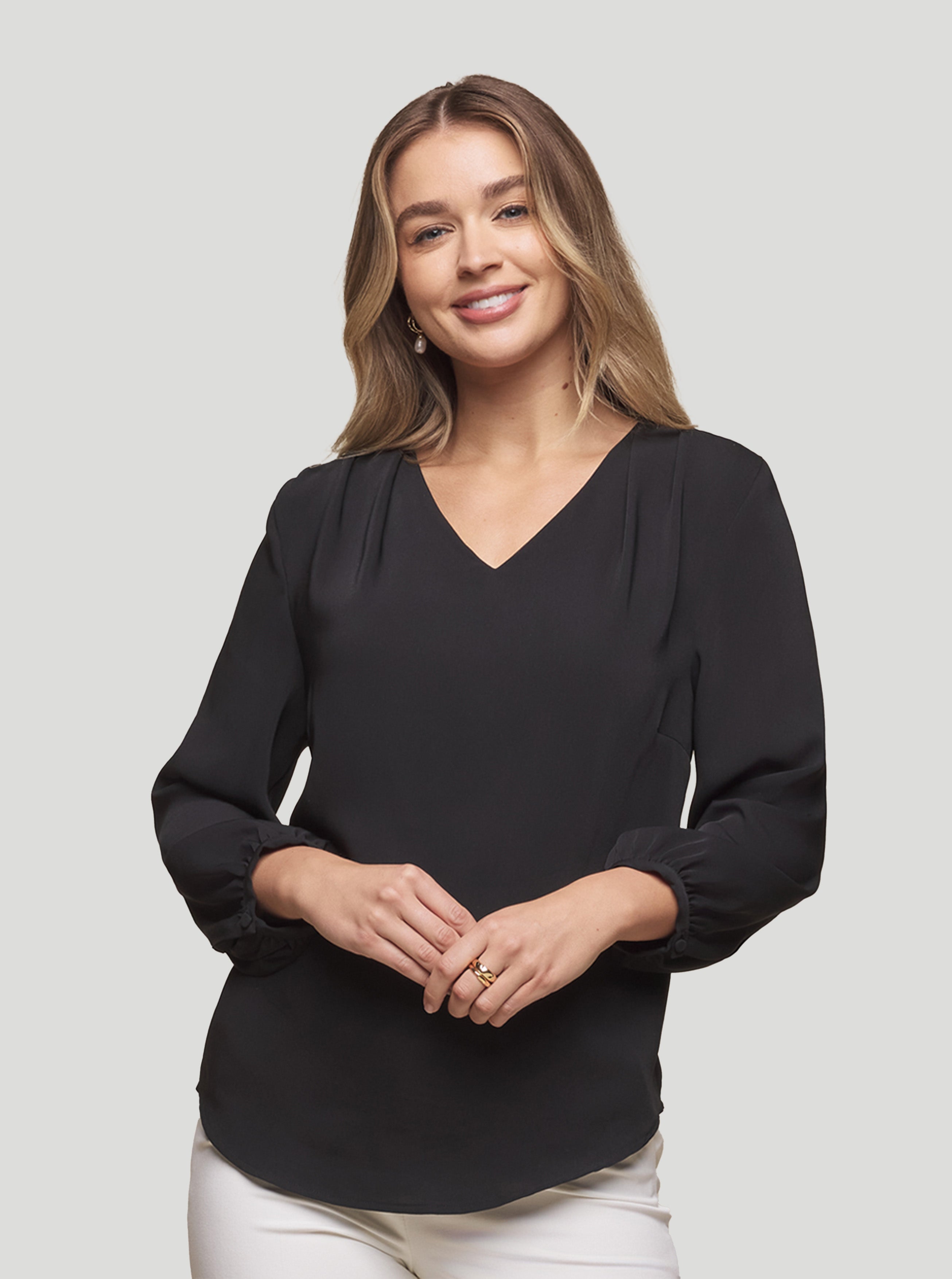 Womens Cali V Neck Blouse