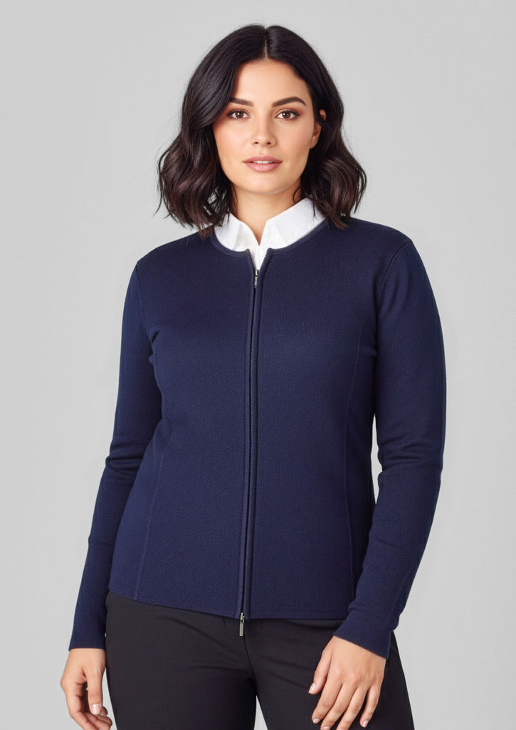 Womens 2 Way Zip Cardigan