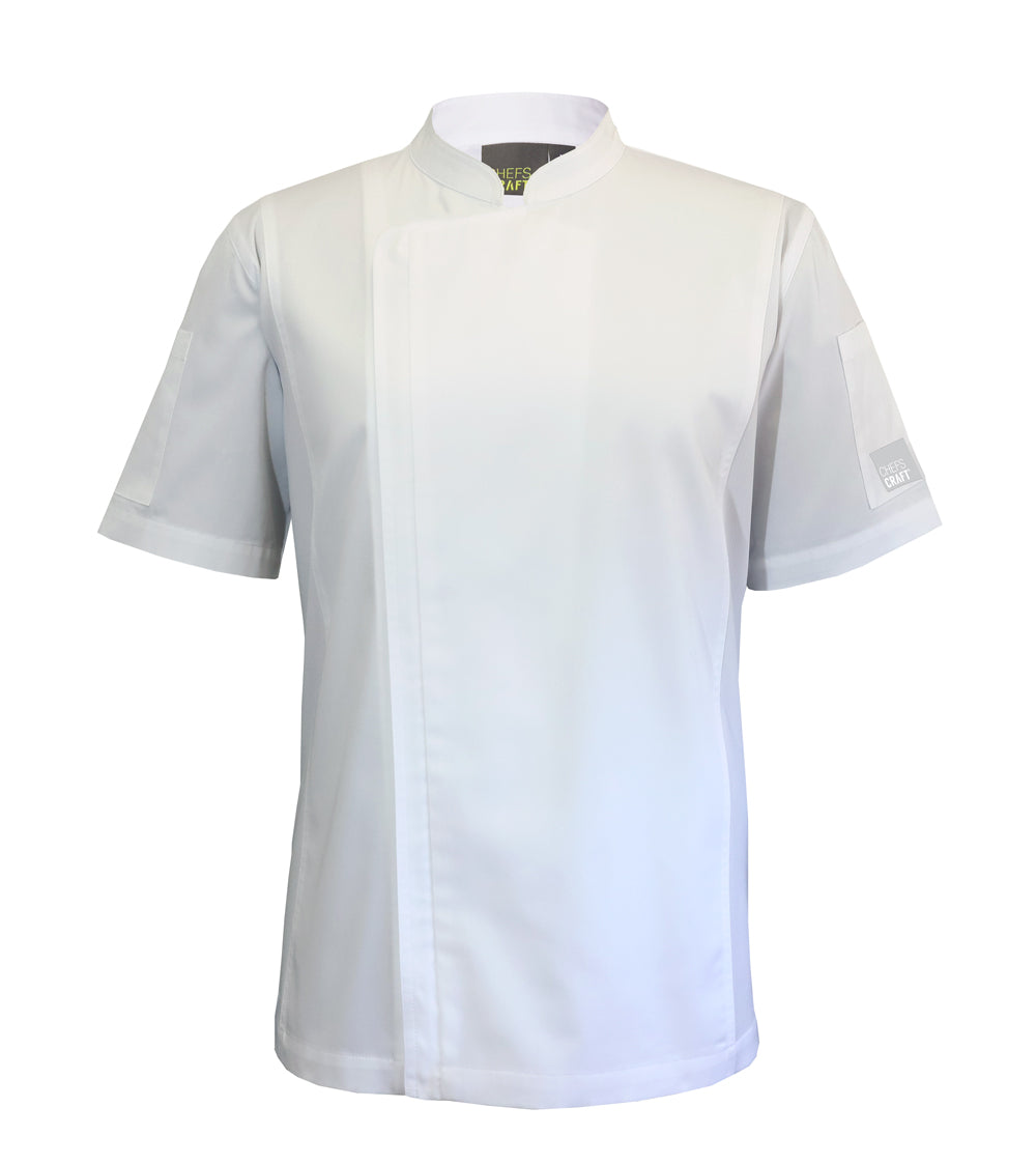 Lightweight Slim Fit Front Zip Closure Chef Jacket