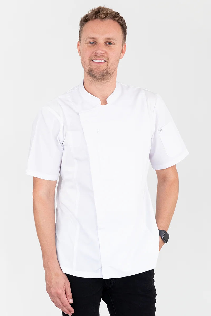 Alex Zipper Short Sleeve Chef Jacket